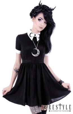 Vestido de Verano Restyle Bruja - Mini Vestido Escolar Algodón Luna Foto 1 de 4