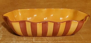 Gail Pittman SIENA 10" Ruffled bowl(s),, Striped, Excellent - Picture 1 of 7