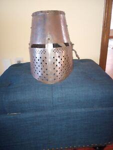 RARE SCA 14TH CENTURY GREAT HELM/BARREL HELMET GREAT PATINA AND NO DAMAGE