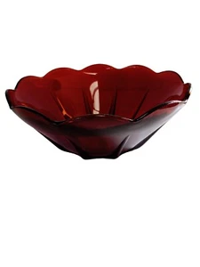 Vintage Anchor Hocking Royal Ruby Red Fruit Bowl Serving Bowl Display Bowl - Picture 1 of 8