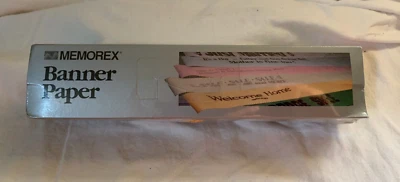 Memorex Banner Paper Light Blue 45' Continuous Roll Dot Matrix New Old Stock - Image 1 of 4