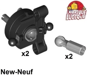 LEGO Technic 2x Lenk- Achse Vorderachse Achsschenkel Stütze Rad Kugelgelenk - Bild 1 von 1