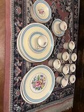 (10 Set)Vintage Fondeville Ambassador Ware Wildflowers Plate Demi Cup & Saucer