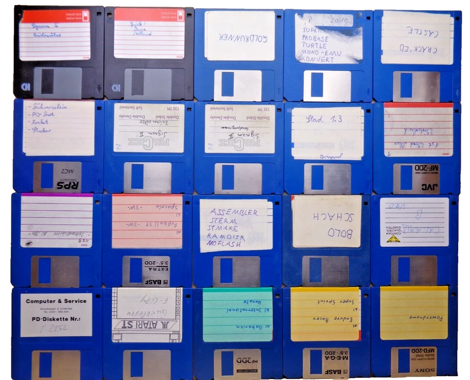 ATARI ST -- 20 STÜCK DISKETTEN (3,5" - GEMISCHT) #LOT 22 - Bild 1 von 1