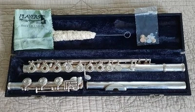 Flauta Communhardt 3SP cabeza de plata esterlina maciza agujero abierto con estuche Foto 1 de 4