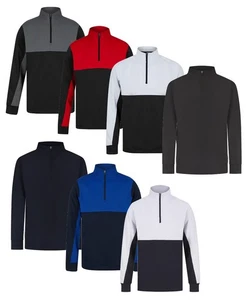 Zip Neck Teamwear Contrast Colour Tracksuit Top by Finden & Hales T - Picture 1 of 7