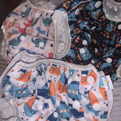 ‘Baby Goal’ Cloth Diapers 1 Size/Adjustable/Reusable/boy Designs/Set of 3 New! - Image 1 of 4