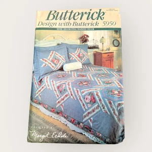 Vintage 1990s Butterick Sewing Pattern 5950 Quilt Wall Hanging Pillow Shams - Picture 1 of 2