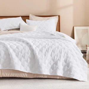 White King Size Quilt Set - Lightweight Comforter Bedspreads & Coverlets - Be... - Bild 1 von 7