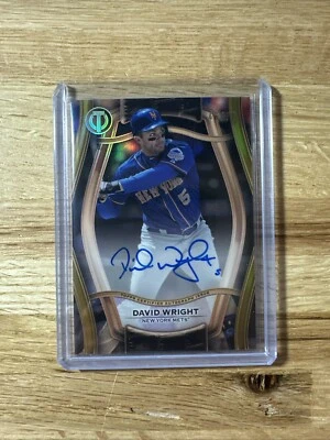 2025 Topps Tribute David Wright Pillars Of The Game Gold Auto /75 NY Mets - Image 1 of 4