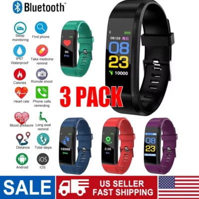 Fitness Smart Watch Activity Tracker Heart Rate For Women Men Oxygen BP Monitor - Image 1 of 4