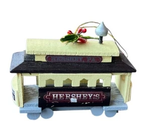 Vintage Christmas Ornament 1982 Kurt Adler Hershey Chocolate Trolley Car - Picture 1 of 9