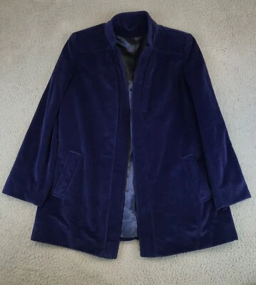 Juli de Roma Women's Coat Kajjmir Blue Open Front Belted Tie Waist Pockets - Image 1 of 4