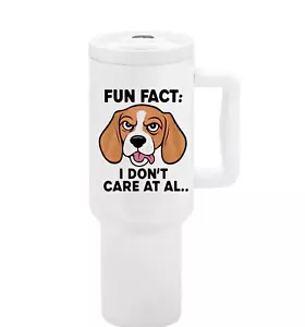 40oz INSULATED TUMBLER - FUN FACT I DON'T CARE TUMBLER , FUNNY CUP. - Picture 1 of 6