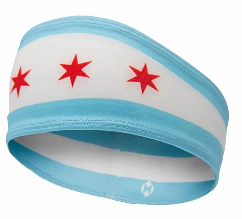 Diadema deportiva elástica antideslizante con bandera de Chicago internacional para hombre y mujer Foto 1 de 4