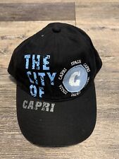 The City Of Capri Italy Dark Blue Adjustable Hat