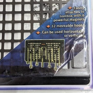 Magnetic Tool Rack Attach To Toolbox Clarke 18"L x 9"H 12 Hooks Magnet To Metal - Picture 1 of 8