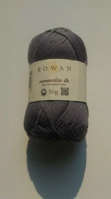 Rowan "Summerlite DK" (100% Cotton) 142yds, 50g, Lot of 8, Col #458 'Steel' - Image 1 of 2