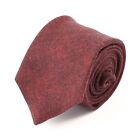 Isaia Napoli Red-Rust Mélange Soft Woven Wool And Silk Tie Nwt