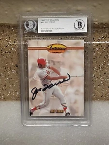 🤩HOF🤩JOE TORRE🤩SIGNED 💥TED WILLIAMS CO. CARD💥 🌟🌟BECKETT CERTIFIED🌟🌟 - Picture 1 of 9