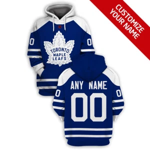 Toronto Maple Leafs Hoodie Personalize Hockey Team Christmas Gift Blue - White - Picture 1 of 4