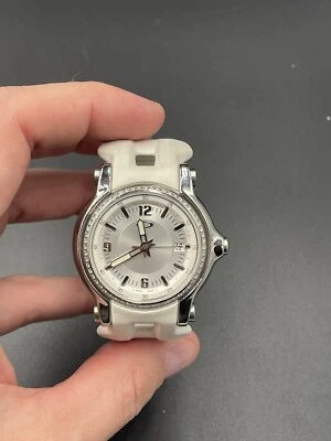 Oakley Holeshot 3-Hand Small Polished w/ Diamond Bezel White Dial Watch new - Image 1 of 4