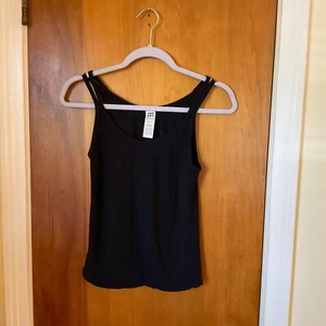Joy Lab Women’s Size XS Black Stretch Tank Top Double Spaghetti Straps Casual - Picture 1 of 10