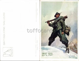 ALPINI-2° REGGIMENTO-AUTORE PISANI-BATTAGLIONE SALUZZO-C46-137 - Picture 1 of 1