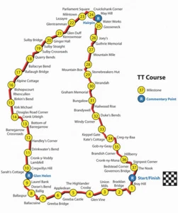 ISLE OF MAN TT RACING CIRCUIT COURSE POSTER A3 POSTER BROCHURE - Picture 1 of 1