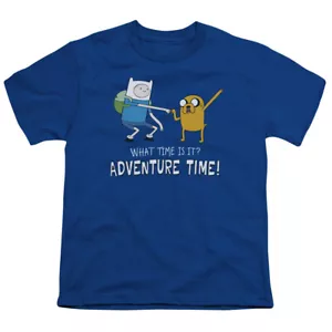 Adventure Time Fist Bump Kids Youth T Shirt Licensed Cartoons Tee Royal Blue - Picture 1 of 2