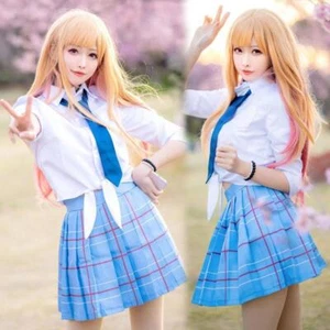 Cosplay Anime My Dress Up Darling Marin Kitagawa JK Uniform Shirt Skirt Outfits - Picture 1 of 27