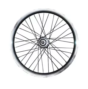 Kids BMX Front Wheel Rim 20'' Bike Wheel Rim Black Spokes Disc/V Brake - Picture 1 of 12