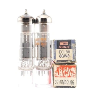 Two IEC MULLARD 6GW8 ECL86 Tubes NIB WS2 BLACKBURN GM% 100/105 106/105 AMPLITREX - Picture 1 of 5