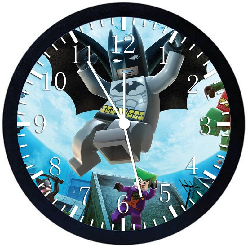 Lego Batman Black Frame Wall Clock Nice For Decor or Gifts Y44 - Image 1 of 1