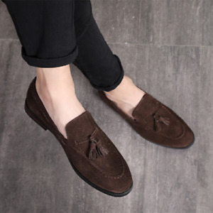 Suede Casual Men Shoes Loafers Male Leather Flats Footwear 
