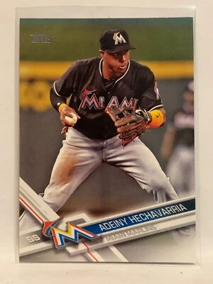 #13 Adeiny Hechavarria Miami Marlins 2017 Topps Series One Baseball Card - Image 1 of 2