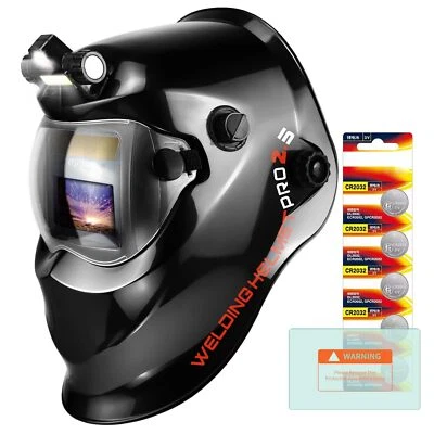 TRQWH Auto-Darkening Welding Helmet with True Color Lens & LED Light - Image 1 of 4