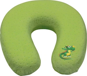 PETEX Nackenrolle, Velours, ca. 29 x 28 cm, grün - Nackenhörnchen Reisekissen - Bild 1 von 2