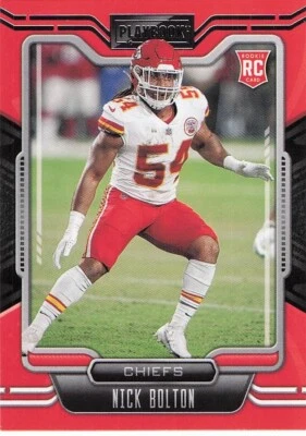 2021 Panini Playbook Rookie #165 - Nick Bolton (RC) - Kansas City Chiefs - Image 1 of 2
