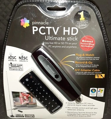 NEW Pinnacle PCTV HD Ultimate Stick - Watch HD TV On Your PC! For Windows  - Image 1 of 2