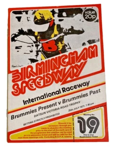Brummies Present v Brummies Past Speedway Programm 25.7.77 - Bild 1 von 9