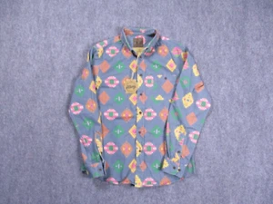 Ottway Shirt Mens Medium Blue Button Down Riverston Aztec South Western Dress - Picture 1 of 9