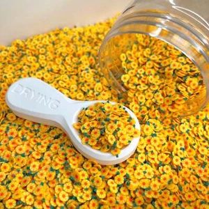FAKE 5MM Yellow Daisy Flower, Floral Polymer Clay Sprinkle (NOT EDIBLE) D29-26 - Picture 1 of 3
