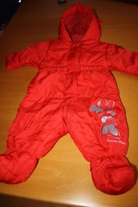Schneeanzug, Schneeoverall, rot, Minnie Mouse Motiv, Gr. 74, guter Zustand - Bild 1 von 6