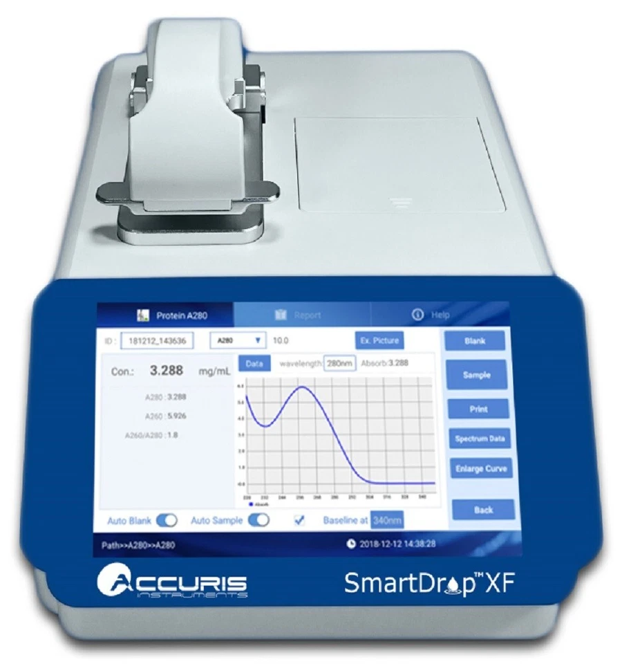 NUEVO Benchmark Accuris SmartDrop FX NS1020 Microvolumen ADN ARN Proteínas Análisis Foto 1 de 1
