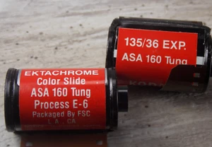 2 ROLLS Kodak Ektachrome E-6 Process color slide film ASA160 TUNG- Expired - Picture 1 of 3