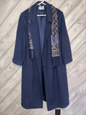 Gabardina True VINTAGE Forecaster Of Boston 100 % lana para mujer hecha en ILGWU Foto 1 de 4