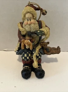 Boyds Bears Christmas Ornament Carvers Choice Santa And The Final Inspection - Picture 1 of 8