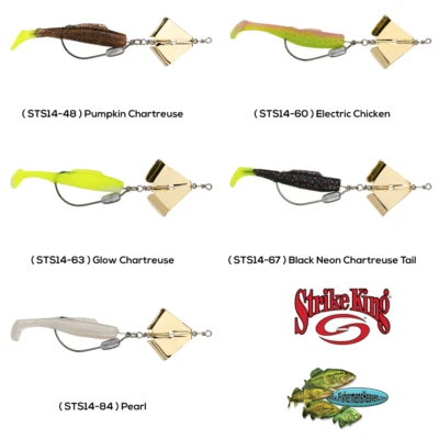 Strike King соленая вода Topwater Buzzbait пятно хвост специальный 1/4 унц любой цвет STS14 - Изображение 1 из 4