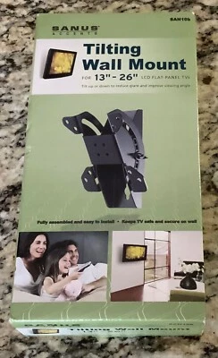 Tilting Wall Mount Sanus Accents SAN10b 13'' - 26” Flat Panel TV New Open Box - Image 1 of 4